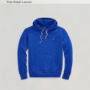Ralph Lauren Polo Men’s Royal Blue Hooded Sweatshirt with Red Pony
